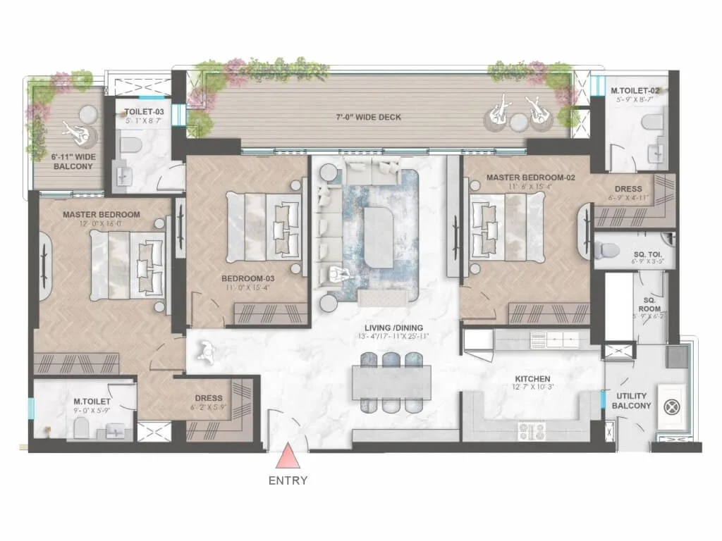 Smartworld Elie Saab Floor Plan 1
